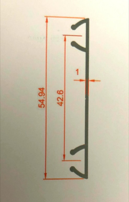 Ալյումինի ռելս 1788-1.8m ինոքս