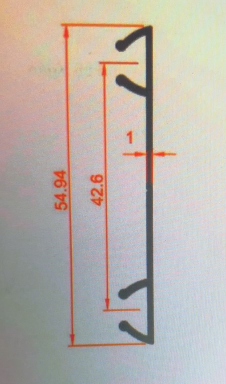 Ալյումինի ռելս 1788-1.8m բրոնզ